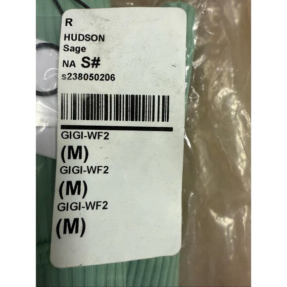 New Gigi C Hudson Rib Knit Tied Waist Skirt Skort M Sage - Picture 5 of 6